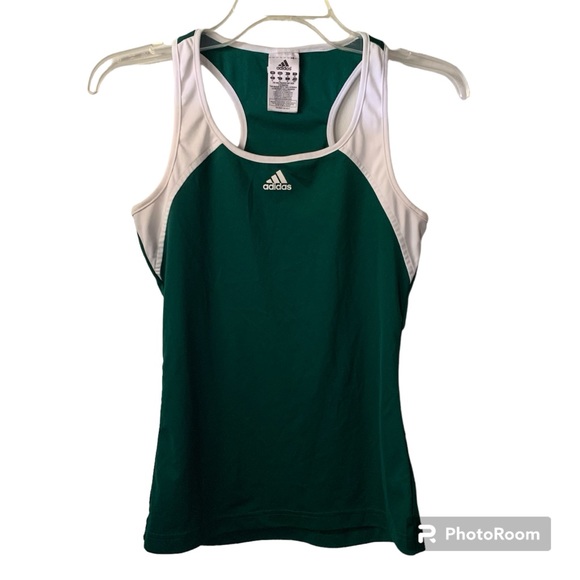adidas Tops - Adidas Athletic Gym Tank Top Dark Forest Green Small